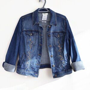 Jean Jacket - Size S - Embroidered - Style & Co